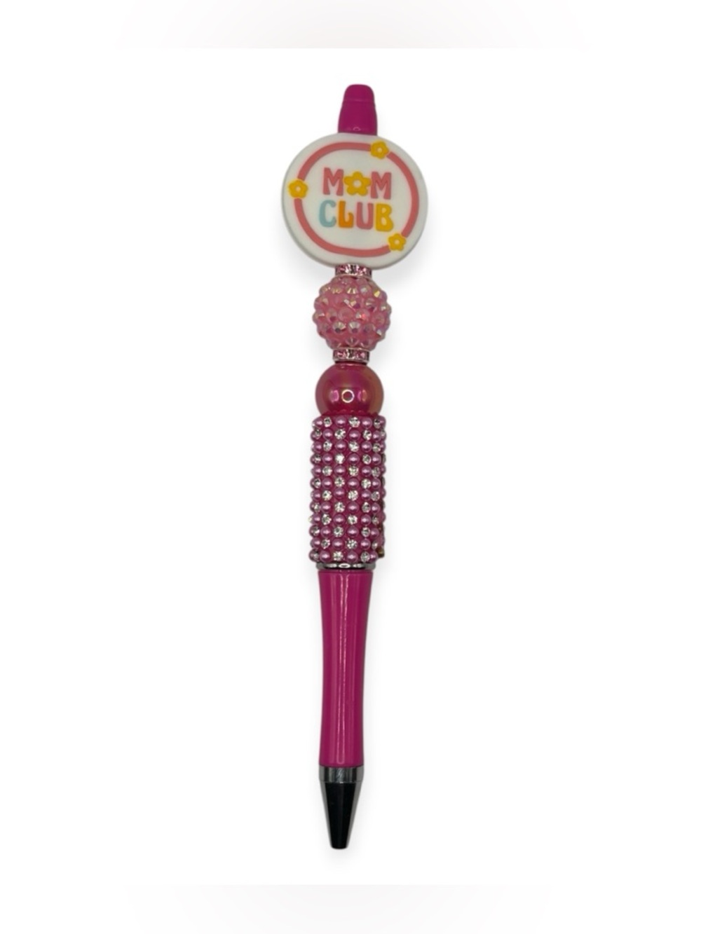 Mom Club Beaded Pen in Pink